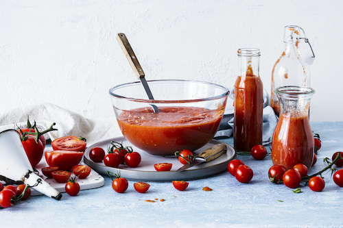 A receita de molho de tomate para conservas